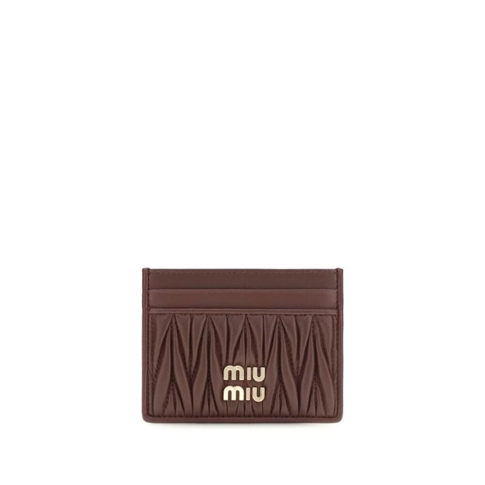 Miu Miu Bordeaux Lamb Ovis Aries Women's Wallet